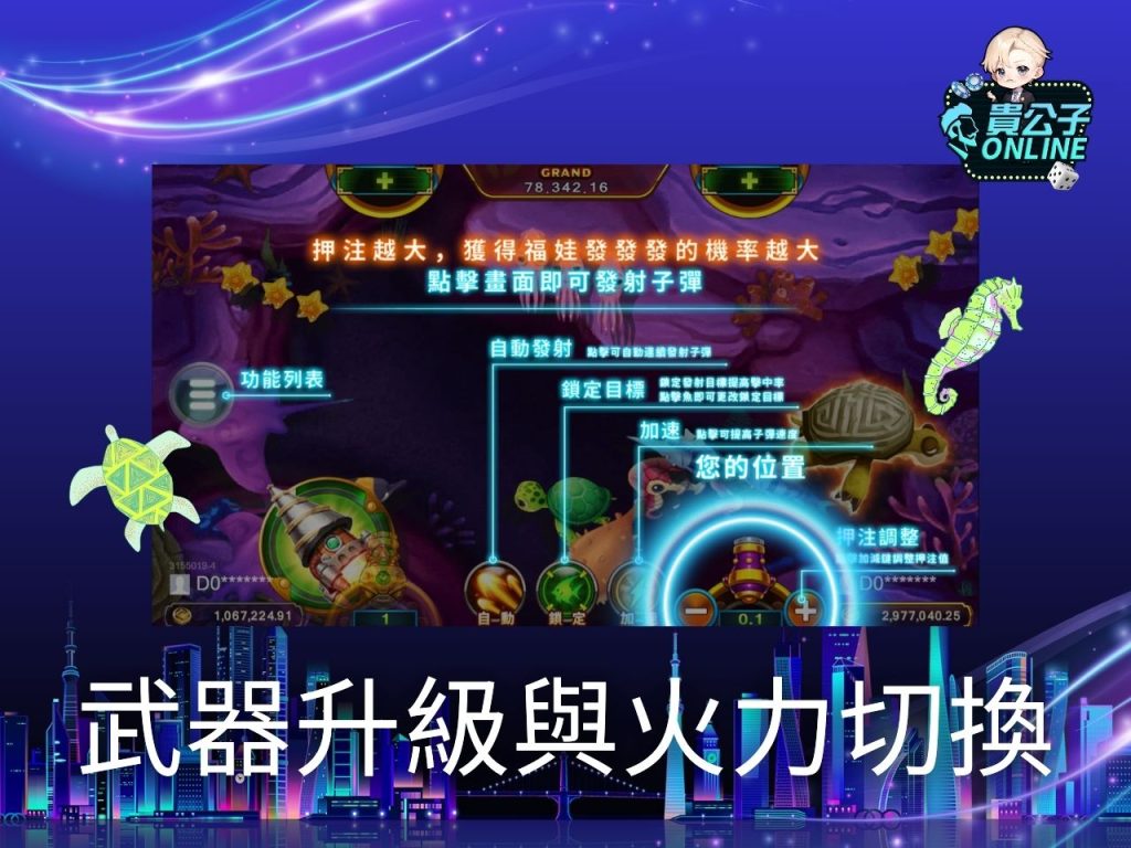 捕魚機遊戲 貴公子Online 娛樂城捕魚機